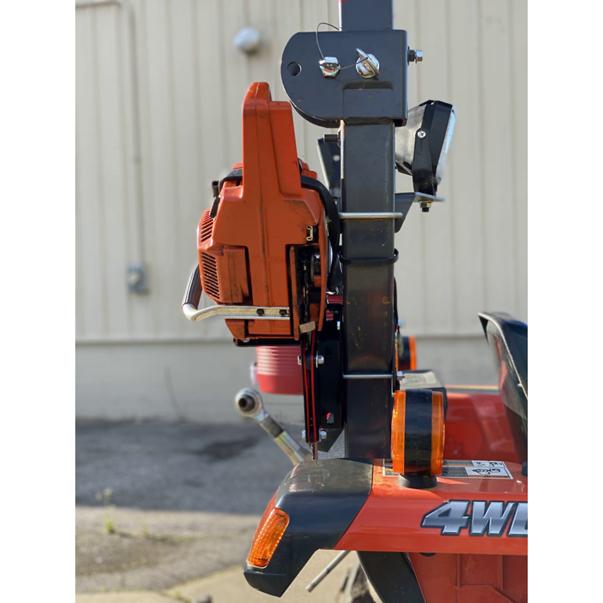 Extreme Metal Products, Tractor Chainsaw Rack for ROPS, Model# 14217
